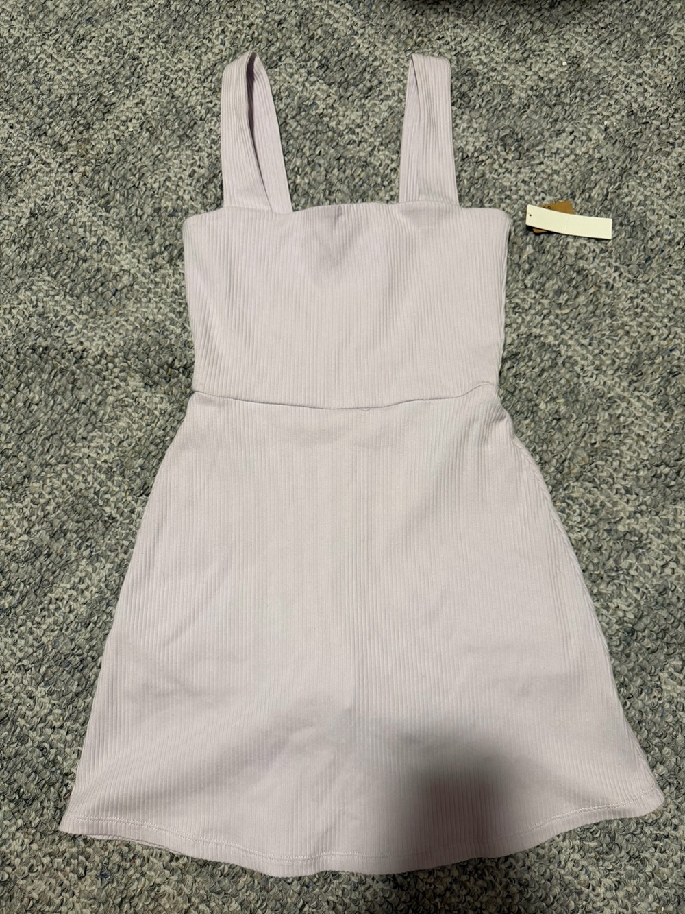 PINK Sleeveless Ribbed Mini Dress in Light Lavender NWT